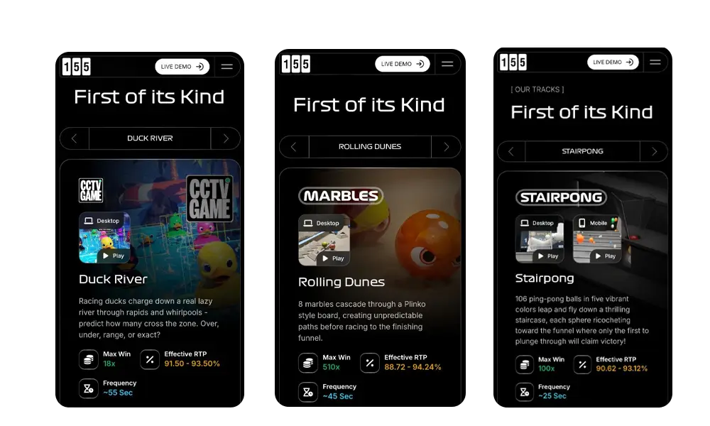 Live Reality games by 155.io